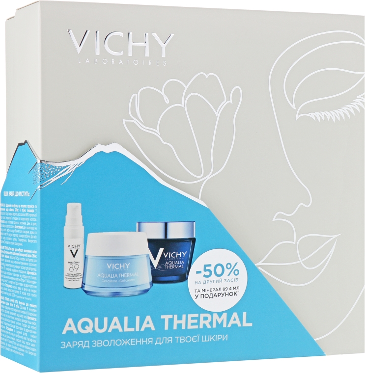 Набор - Vichy Aqualia Thermal (cr/gel/50ml + night/cr/75ml + gel/4ml)