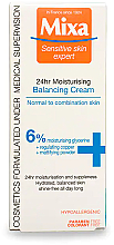 Зволожуючий крем для нормальної та комбінованої шкіри обличчя - Mixa Sensitive Skin Expert 24 HR Moisturising Cream — фото N2