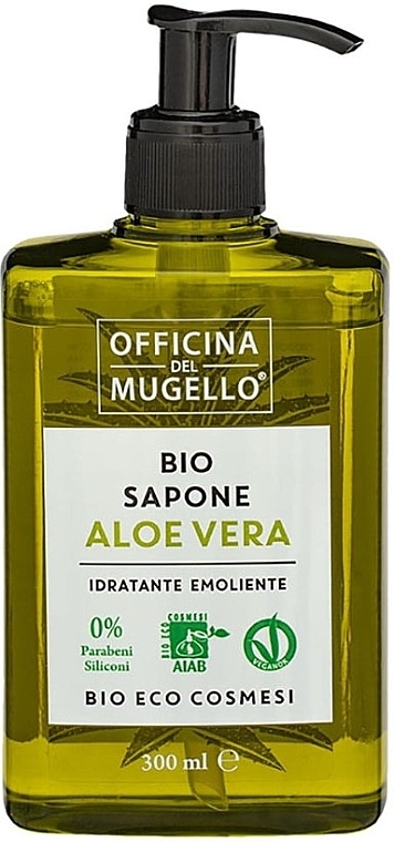 Органическое жидкое мыло для рук "Алоэ вера" - Officina Del Mugello Bio Hand Soap Aloe Vera — фото N1