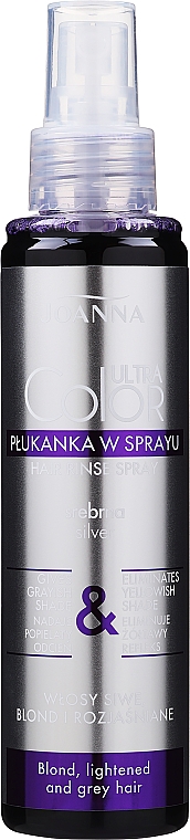 Спрей-ополаскиватель для осветлённых и седых волос-серебряный - Joanna Ultra Color System — фото N1