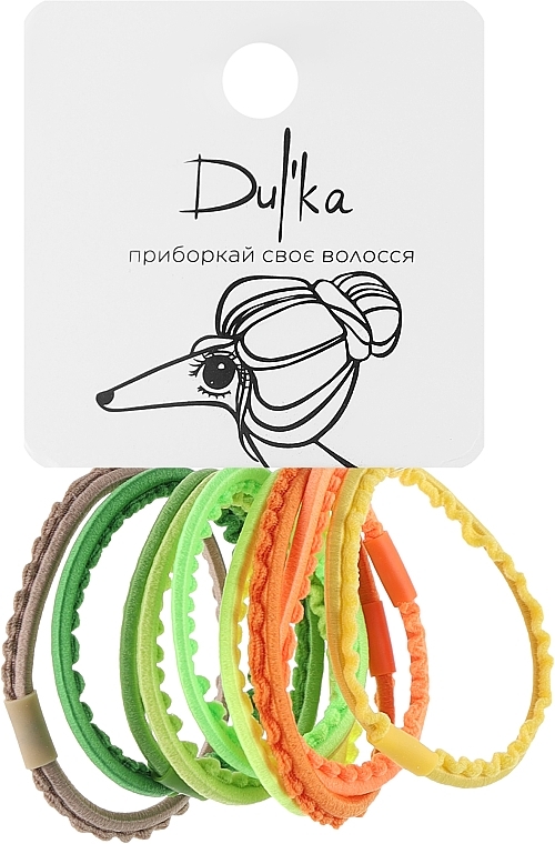 Набор разноцветных резинок для волос UH717717, 9 шт - Dulka  — фото N1