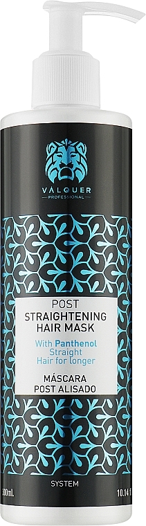 Маска после выпрямления волос - Valquer Post Straightening Hair Mask — фото N1