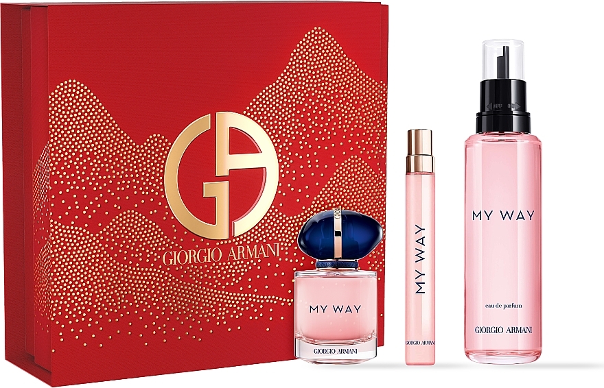 Giorgio Armani My Way - Набор (edp/100ml + edp/30ml + edp/mini/10ml) — фото N1