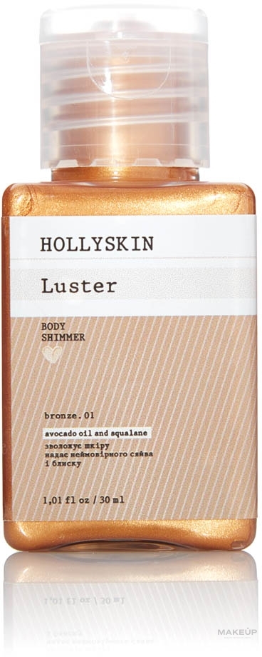 Шиммер для тела "Bronze. 01" - Hollyskin Luster Body Shimmer Bronze. 01 — фото 30ml