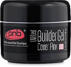 Моделирующий гель камуфлирующий розовый - PNB UV/LED Builder Gel Cover Pink (мини) — фото N1