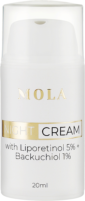 Антивозрастной крем для лица с липоретинолом и бакучиолом - Mola Night Cream — фото N3