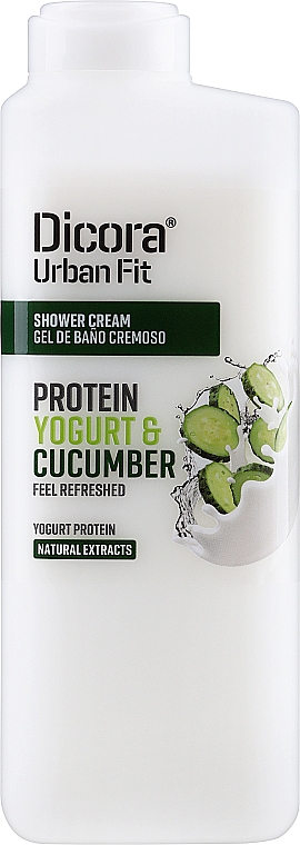 Кремовый гель для душа "Протеиновый йогурт и огурец" - Dicora Urban Fit Shower Cream Protein Yogurt & Cucumber — фото N1