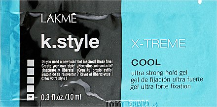 Гель ультрасильной фиксации - Lakme K.style Cool X-Treme (пробник) — фото N1