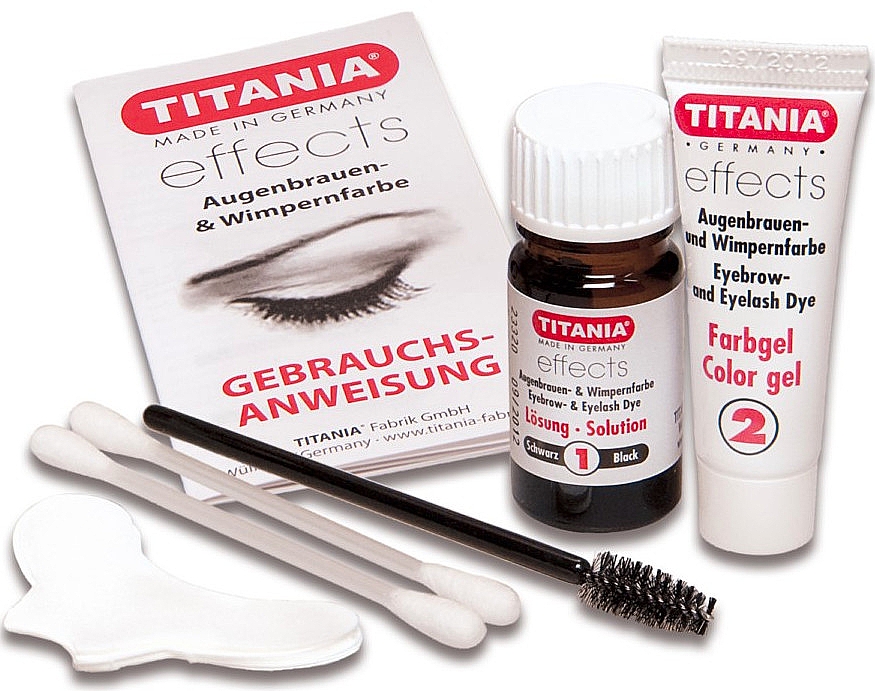 Косметичний набір для підфарбовування брів і вій - Titania Eyebrow & Eyelash Dye
