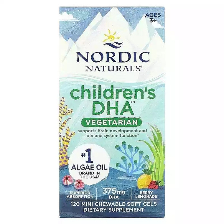 Пищевая добавка для детей "ДГК", ягодный лимонад - Nordic Naturals Children's DHA 375 mg Ages 3+ Berry Lemonade — фото N2