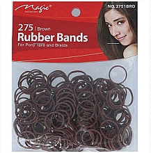 Парфумерія, косметика Резинки для волосся, 275 шт., коричневі - Magic Collection Rubber Hair Bands Brown