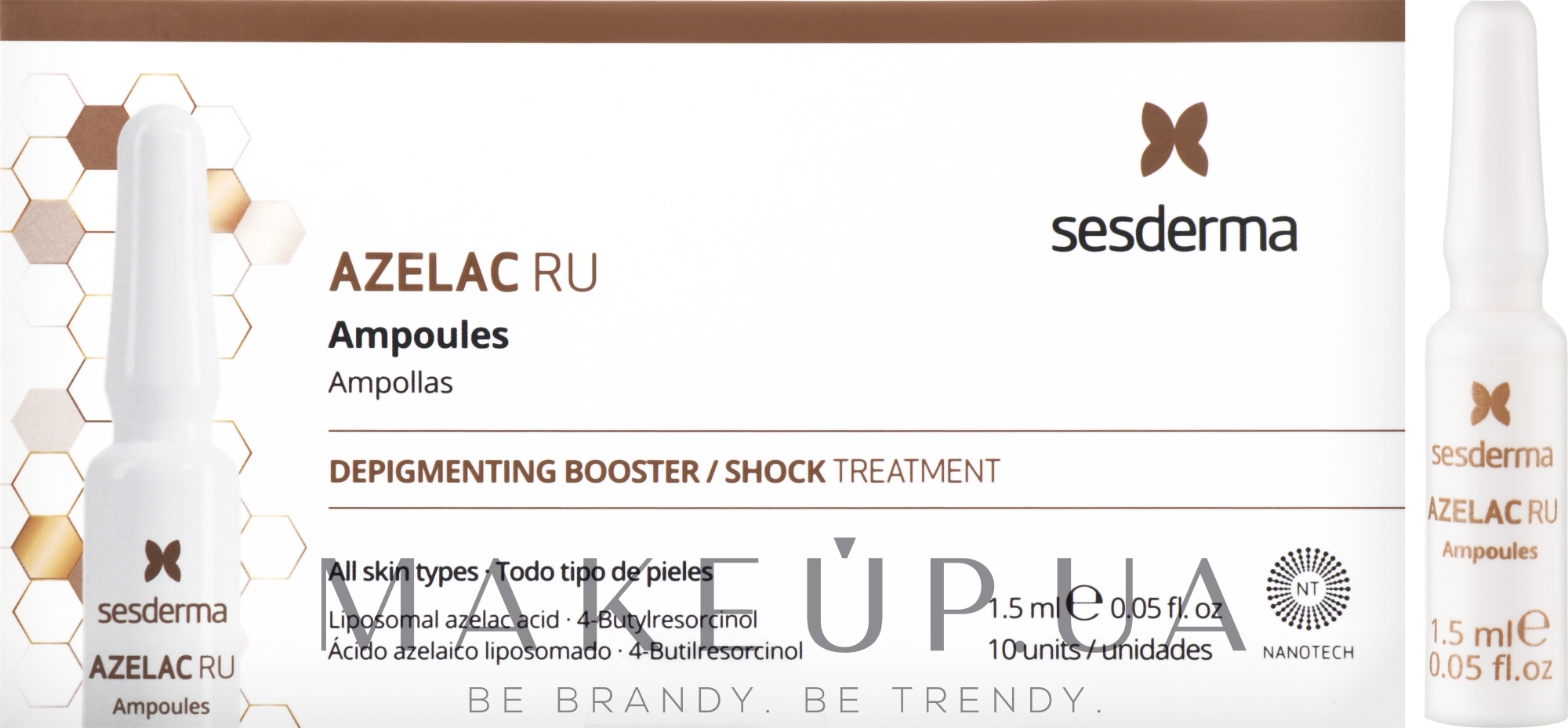 Депигментирующая сыворотка в ампулах - SesDerma Laboratories Azelac Ru Depigmenting Ampoules — фото 10x1.5ml