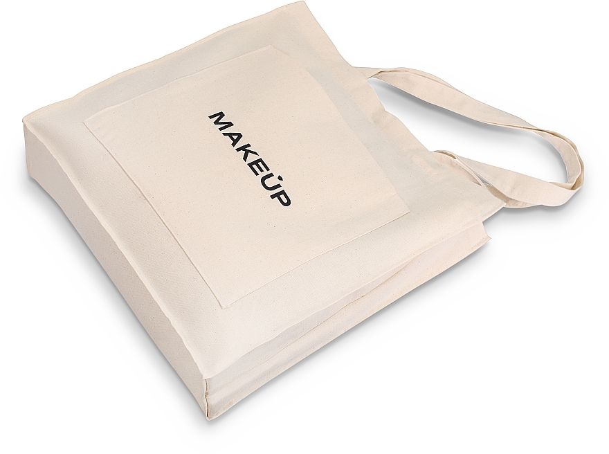 Екосумка об'ємна з кишенями, бежева "EcoVibe" - MAKEUP Makeup Eco Tote Bag Shopper Beige — фото N2