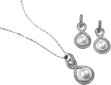 Набор украшений серьги + подвеска "Жемчужная бесконечность" - Oriflame Eternity Pearl Jewellery Set — фото N1