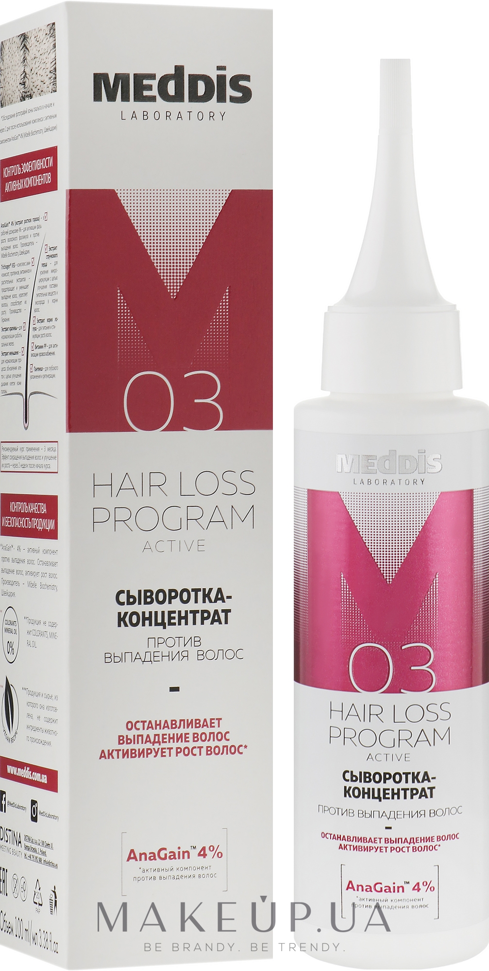Сироватка проти випадіння волосся - Meddis Hair Loss Program Active Serum — фото 100ml
