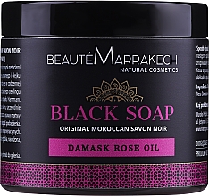 Натуральне чорне мило "Троянда" - Beaute Marrakech Savon Noir Moroccan Black Soap — фото N3
