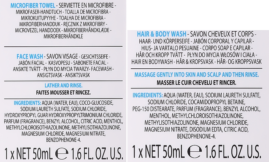Набор - Baylis & Harding Men's Citrus Lime & Mint (hair/body/wash/50ml + face/wash/50ml + acc) — фото N3