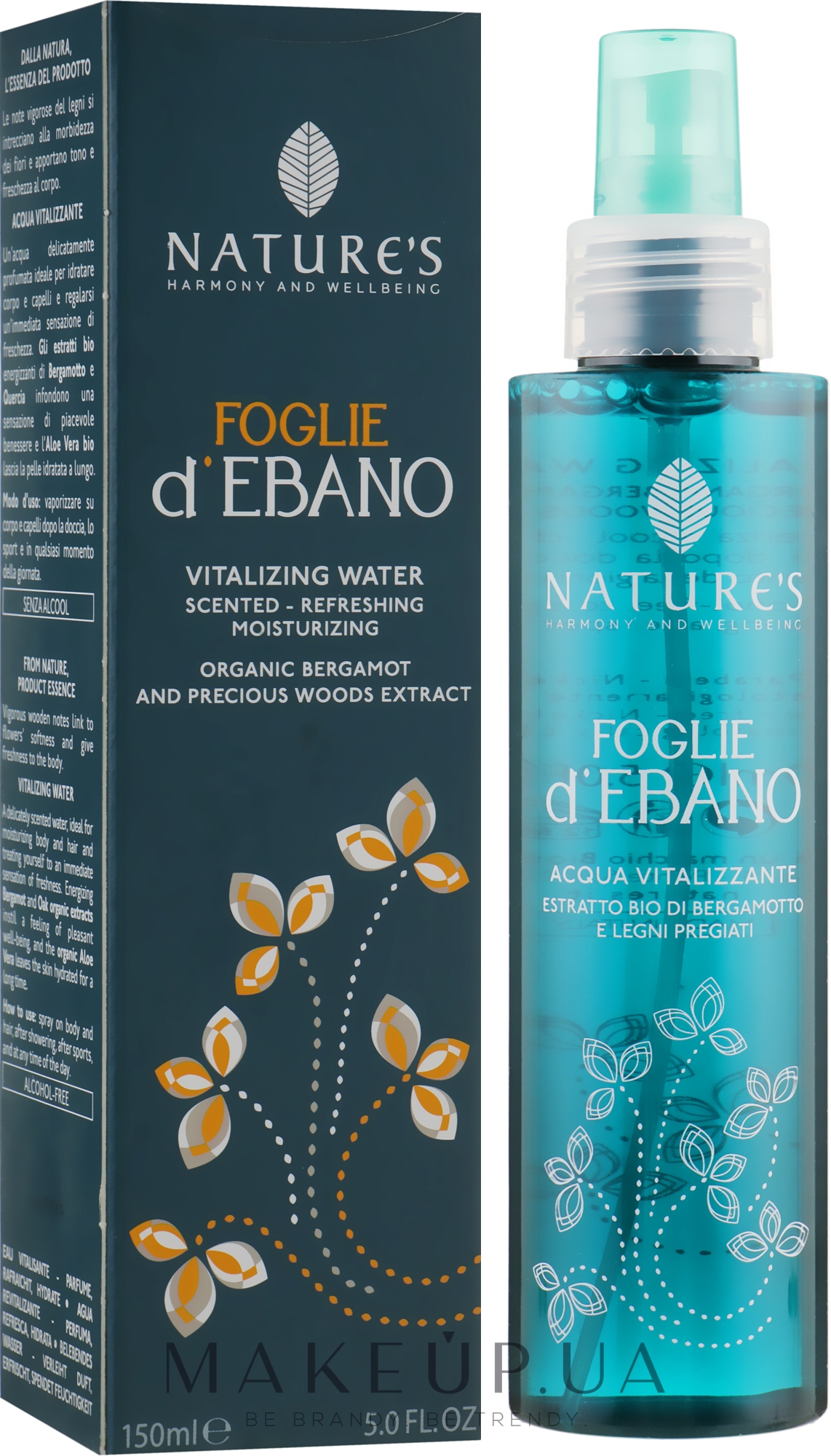 Витаминная вода - Nature's Foglie d'Ebano Vitalizing Water — фото 150ml