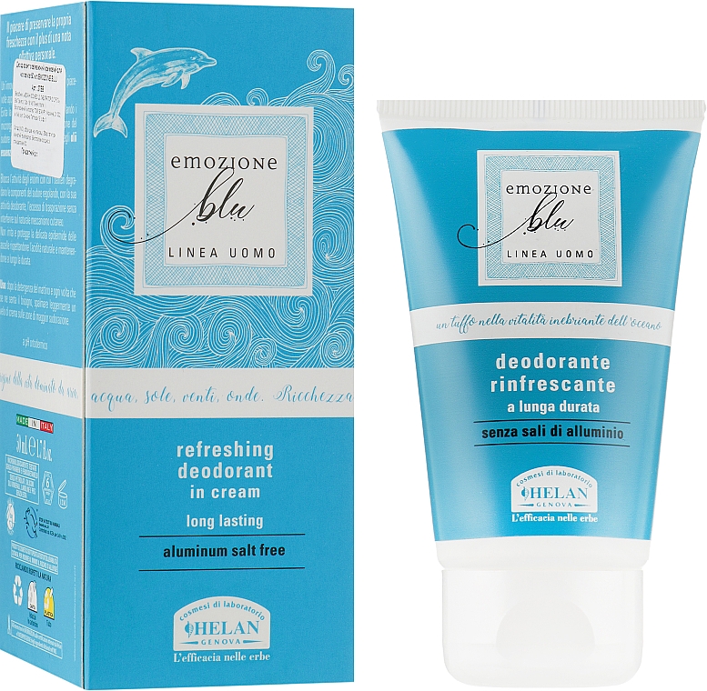 Кремовый дезодорант освежающий для мужчин - Helan Emozione Blu Refreshing Deodorant in Cream