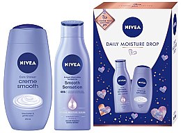 Духи, Парфюмерия, косметика Набор - NIVEA Daily Moisture Drop (sh/gel/250ml + b/milk/250ml)