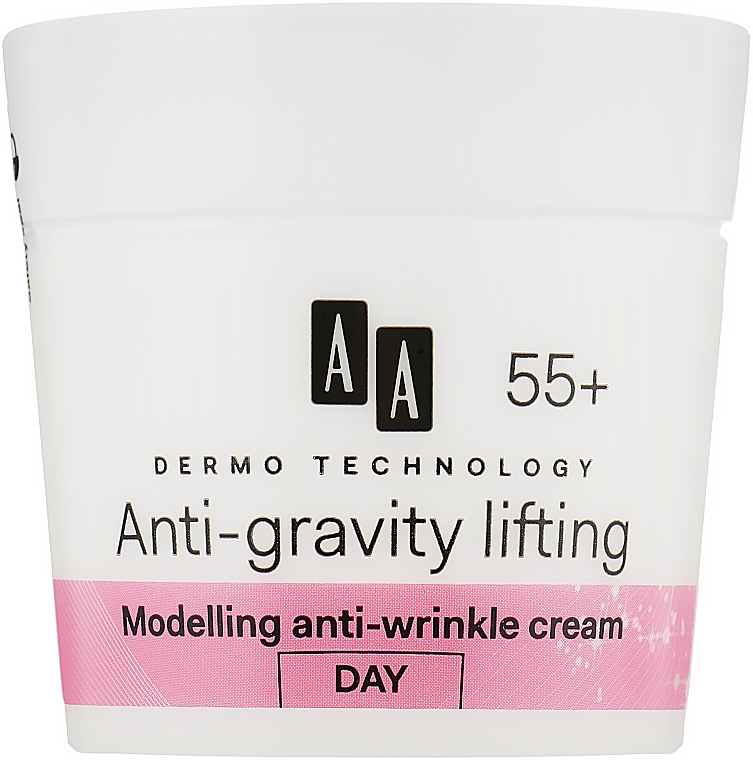 Денний моделювальний крем проти зморщок 55+ "Антигравітаційна підтяжка" - AA Cosmetics Dermo Technology Anti-Gravity Lifting Modelling Anti-Wrinkle Cream