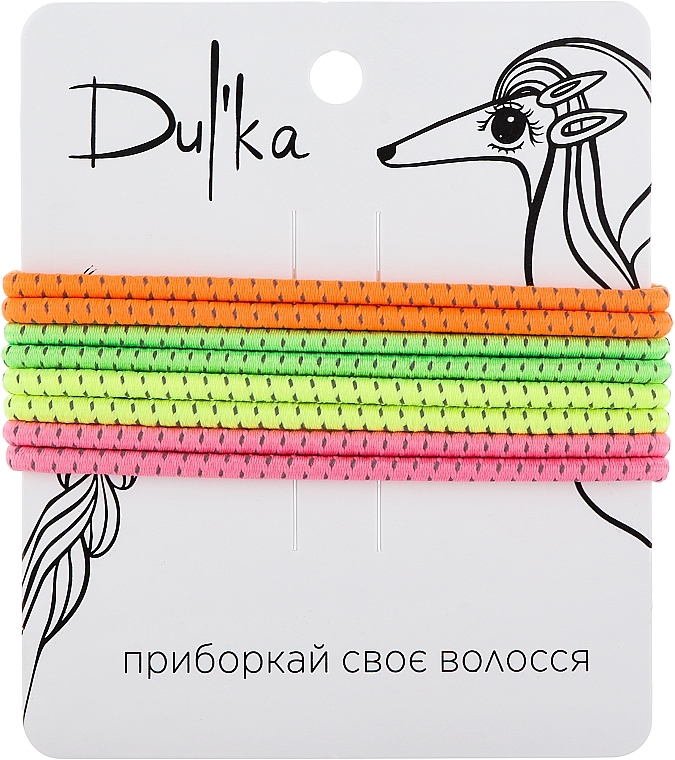 Набір різнобарвних гумок для волосся UH717780, 8 шт - Dulka — фото N1