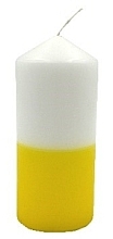 Парфумерія, косметика Декоративна свічка 5.6х12 см, жовто-біла - Admit