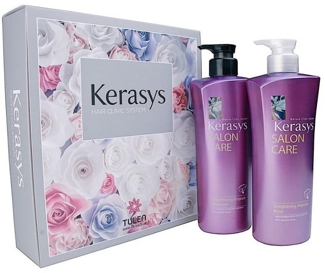 Набор - Kerasys Salon Care Straightening Ampoule (shmp/470ml + h/cond/470ml)