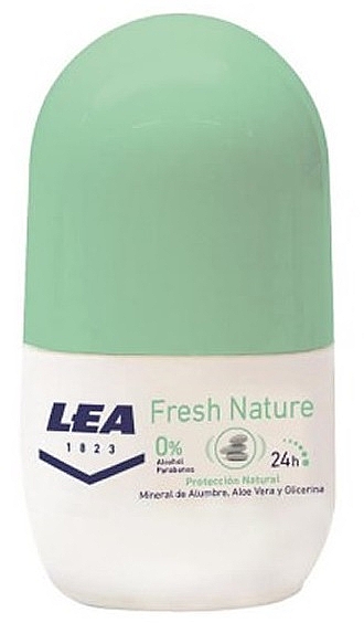 Кульковий дезодорант з мінеральними галунами - Lea Fresh Nature Mineral Alum Deodorant Roll-On Mini — фото N1