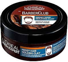 Глина для волосся - L'Oreal Men Expert Extreme Barber Club Messy Hair Molding Clay — фото N1