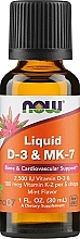 Рідкий вітамін D3 і MK-7 - Now Foods Liquid D-3 & MK-7 — фото N1