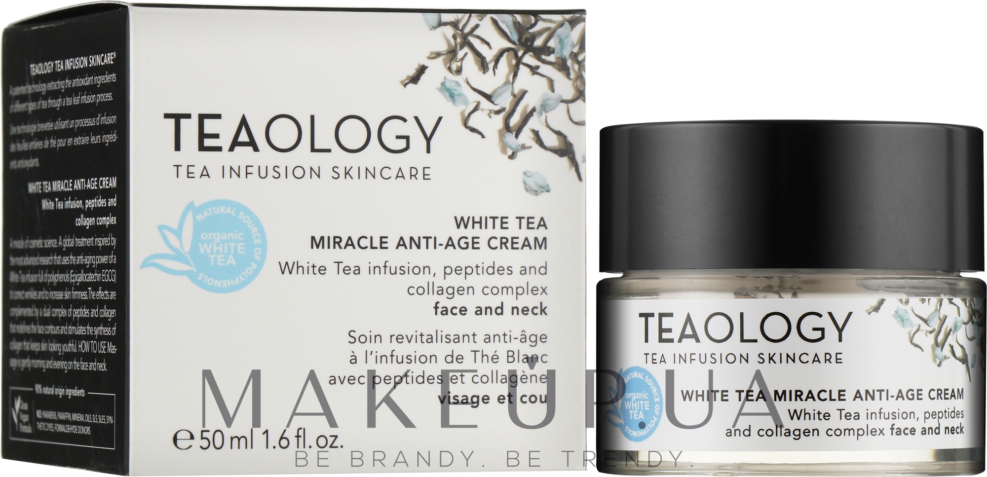 Антивіковий крем для обличчя - Teaology White Tea Miracle Anti-Age Cream — фото 50ml