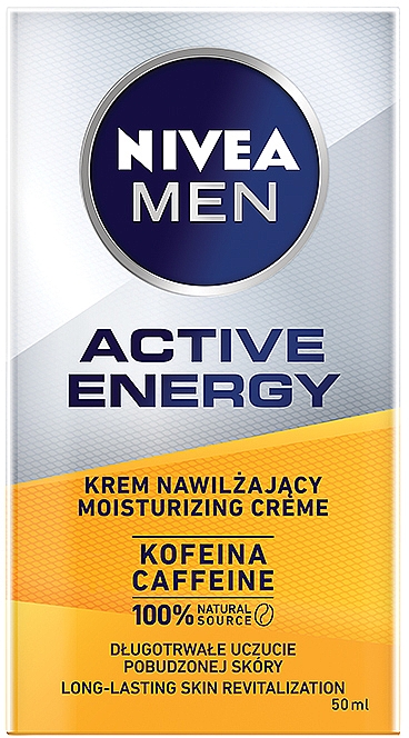 Увлажняющий крем с кофеином для мужчин - NIVEA MEN Active Energy Caffeine Long-lasting Skin Revitalization — фото N1