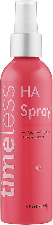 Спрей для лица и тела с гиалуроновой кислотой и экстрактом розы - Timeless Skin Care HA+C Matrixyl 3000 — фото N1