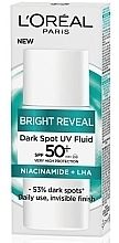 Парфумерія, косметика Сонцезахисний флюїд для обличчя - LOreal Paris Bright Reveal Dark Spot UV Fluid SPF 50+