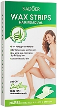 Парфумерія, косметика Віск для депіляції з алое вера - Sadoer Wax Strips Hair Removal Aloe Extract