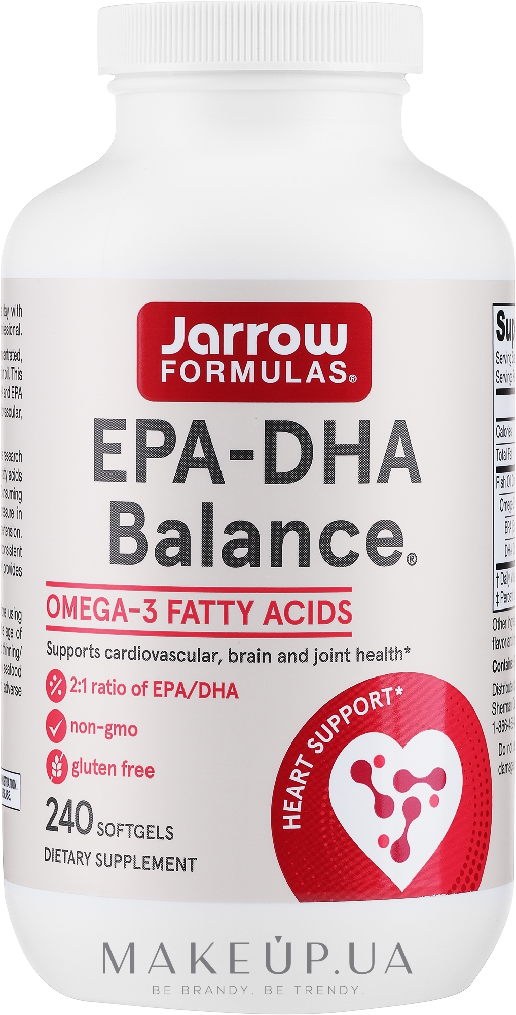 Харчові добавки "Риб'ячий жир баланс" - Jarrow Formulas EPA-DHA Balance — фото 240шт