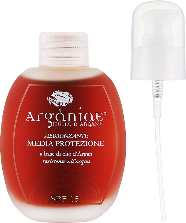 Сонцезахисна олія на основі арганової олії, SPF 15 - Arganiae Argan Oil Tanning Lotion SPF 15 — фото N3