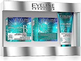 Парфумерія, косметика Набір - Eveline Cosmetics Hyaluron Clinic Set (f/cr/50ml + mask/50ml + h/cr/100ml)