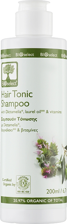 Шампунь для волосся тонізуючий з диктамелією і маслом лавра - BIOselect Hair Shampoo Toning — фото N1
