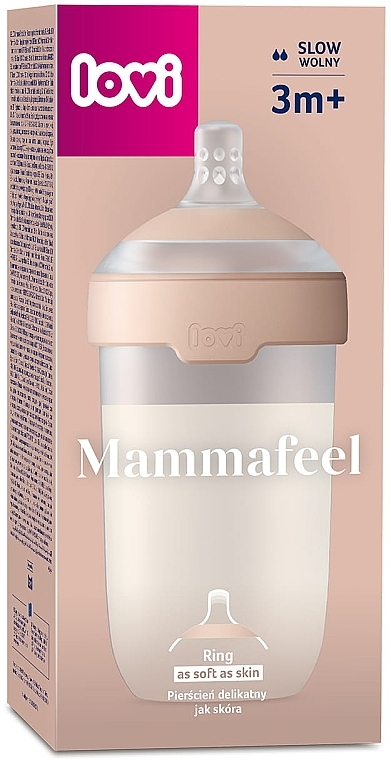 Пляшечка для годування "Mammafeel", 250 мл, 3+ міс. - Lovi — фото N2