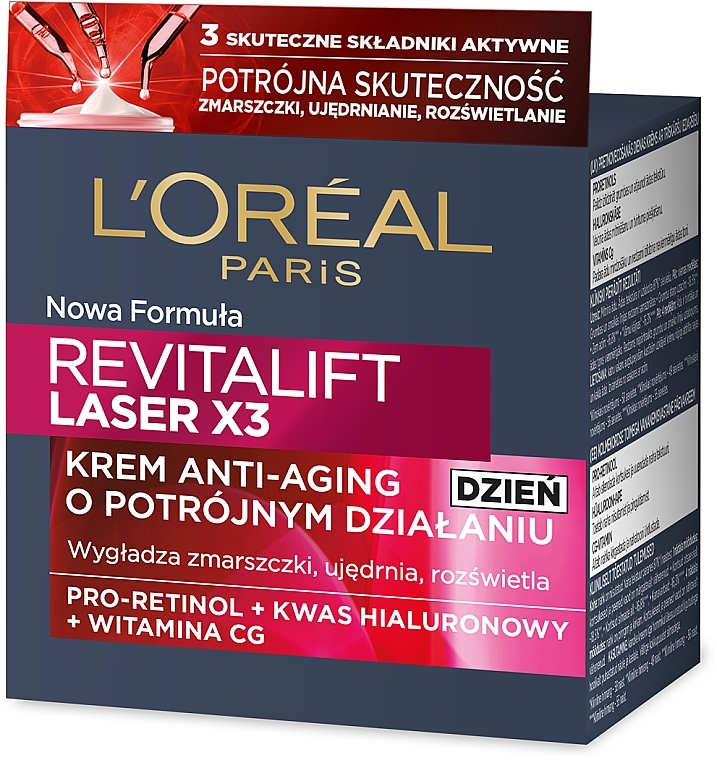 Дневной крем - L'Oreal Paris Revitalift Laser Х3 Anti-Age Day Cream — фото N3