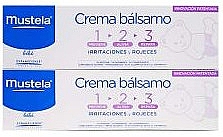 Набір "Вітамінізований захисний крем під підгузок 1 2 3" - Mustela Bebe 1 2 3 Vitamin Barrier Cream (b/cr/2x100ml) — фото N1
