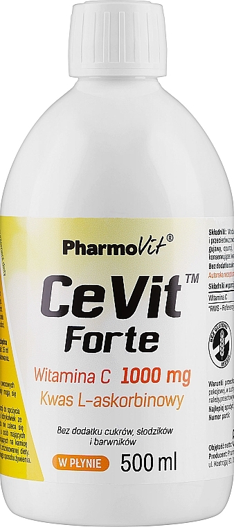Пищевая добавка "Цевит Форте Витамин С 1000 мг" - Pharmovit CeVit Forte  — фото N1