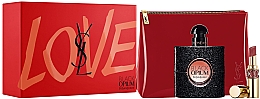 Духи, Парфюмерия, косметика Yves Saint Laurent Black Opium - Набор (edp/50ml + lipstick/3.2ml + bag)