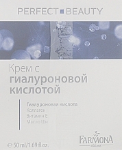 Парфумерія, косметика УЦІНКА Крем для обличчя зволожувальний з гіалуроновою кислотою і колагеном день/ніч - Farmona Perfect Beauty Face Cream With Hyaluronic Acid & Collagen Day/Night *