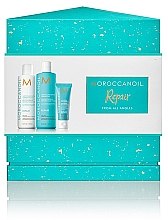 Парфумерія, косметика Набір "Відновлення з усіх боків" - Moroccanoil Repair From All Angles (serum/20ml + shm/250ml + cond/250ml)