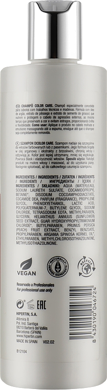 Шампунь для фарбованого волосся - Hipertin Linecure Vegan Color Care Shampoo — фото N2