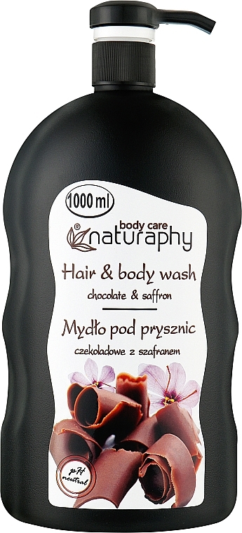 Шампунь-гель для душу "Шоколад і шафран" - Bluxcosmetics Naturaphy Hair & Body Wash — фото N1