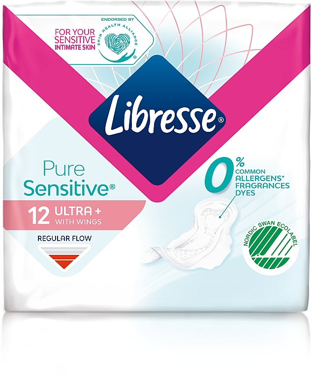 Гігієнічні прокладки, нормал, 12 шт. - Libresse Pure Sensitive Ultra — фото N2